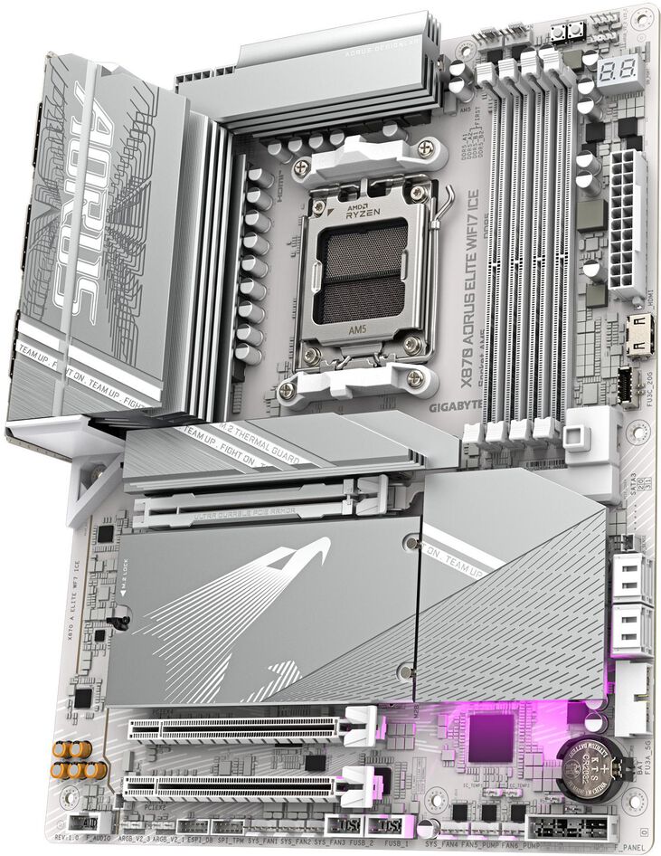 Placa Base Gigabyte X870 Aorus Elite ICE WiFi7 image number 3