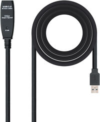 Cable USB 3.0 Nanocable Prolongador USB-A M/F 5 M Negro Cable USB 3.0 Nanocable Prolongador USB-A M/F 5 M Negro