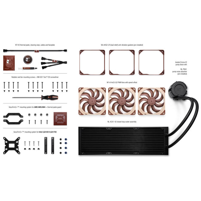 Kit Refrigeraci&oacute;n L&iacute;quida Noctua NL-LC1-42 - 4200mm image number 2