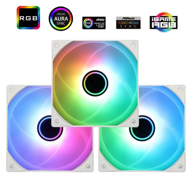 Ventilador Thermalright TL-C12W-S V3 ARGB PWM Blanco 120mm (Pack 3) image number 0