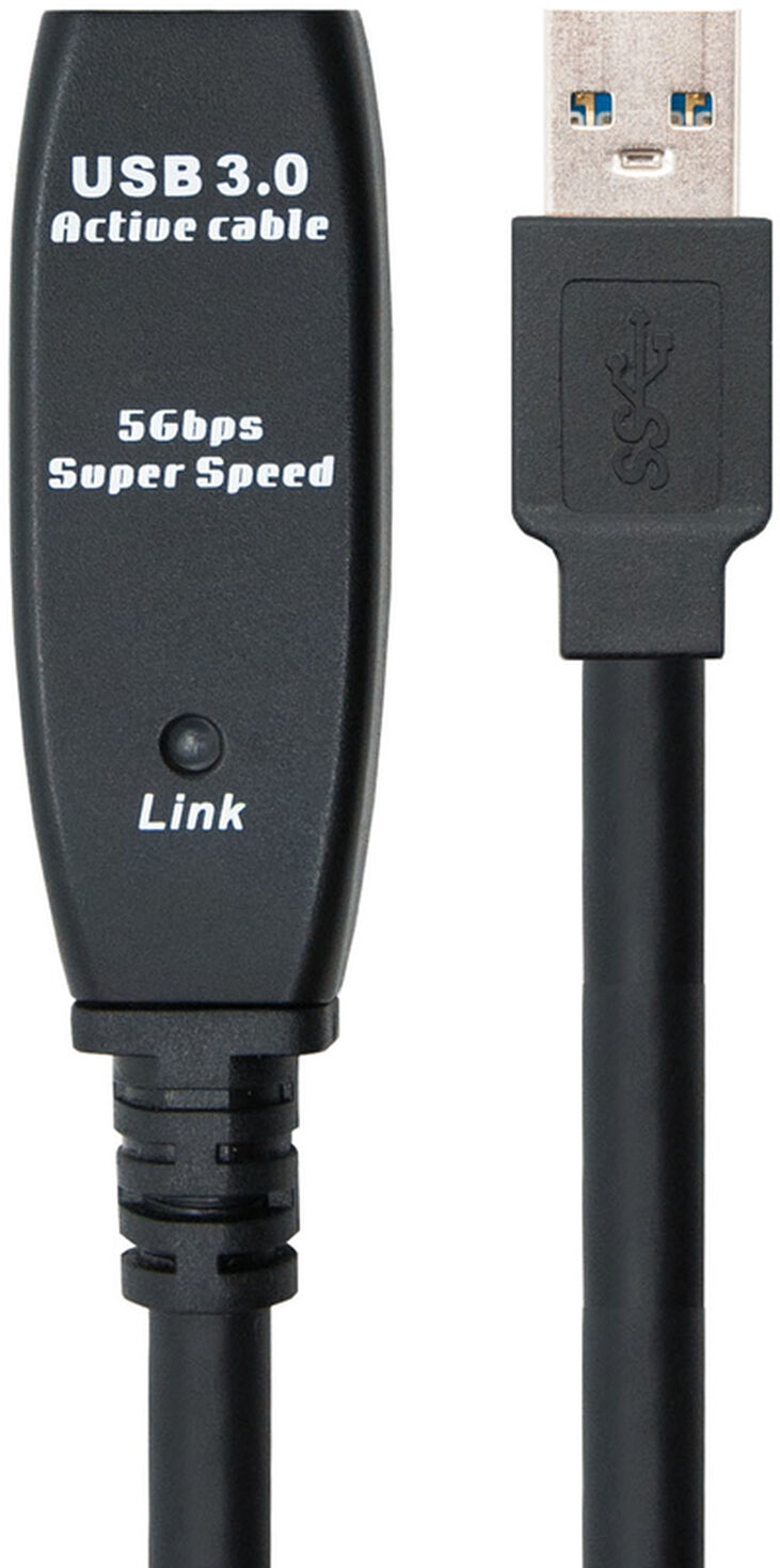 Cable USB 3.0 Nanocable Prolongador USB-A M/F 15 M Negro image number 1
