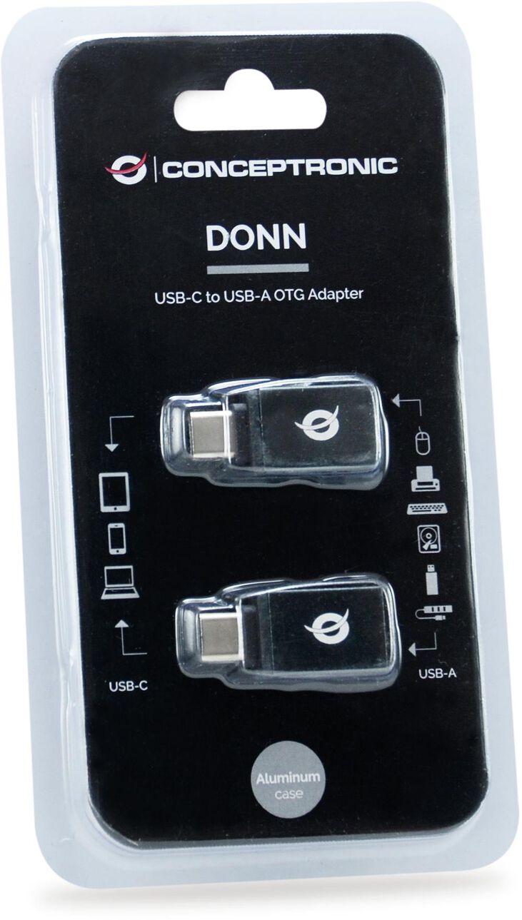 Adaptador Conceptronic USB-C Macho > USB-A Hembra Pack 2 Negro image number 4