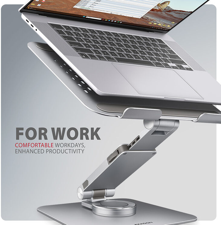 Soporte Elevatório Rotativo AXAGON STND-LR para Portátiles 10"-16" image number 10