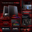 Router TP-Link Archer GE800 Gaming EasyMesh BE7200 Tri-Band Wi-Fi 7 (802.11be) Preto image number null