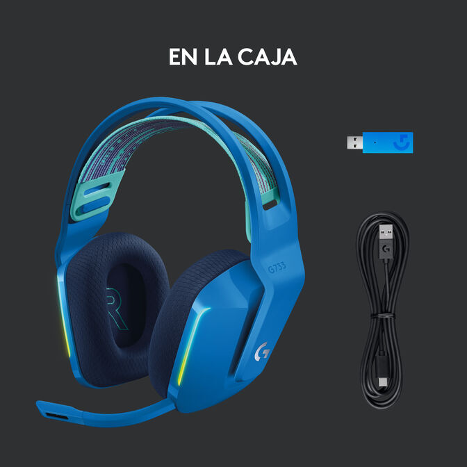 Auriculares Logitech G733 RGB Lightspeed Wireless Azul image number 5