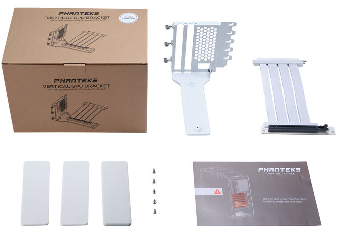GPU Bracket Phanteks+Cable PCI-E 4.0x16 Tira Riser 22cm Blanco image number 4