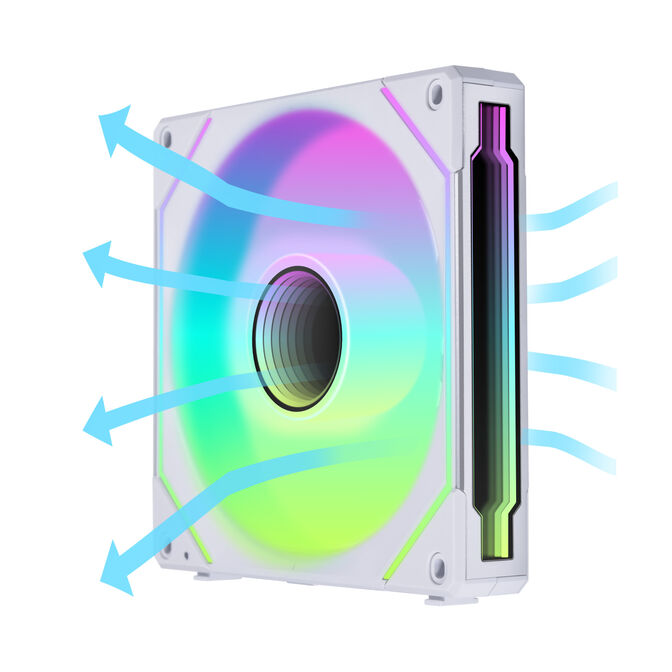 Ventilador Lian Li UNI SL-INF 140 ARGB Reverse Blade PWM Blanco 140mm image number 2