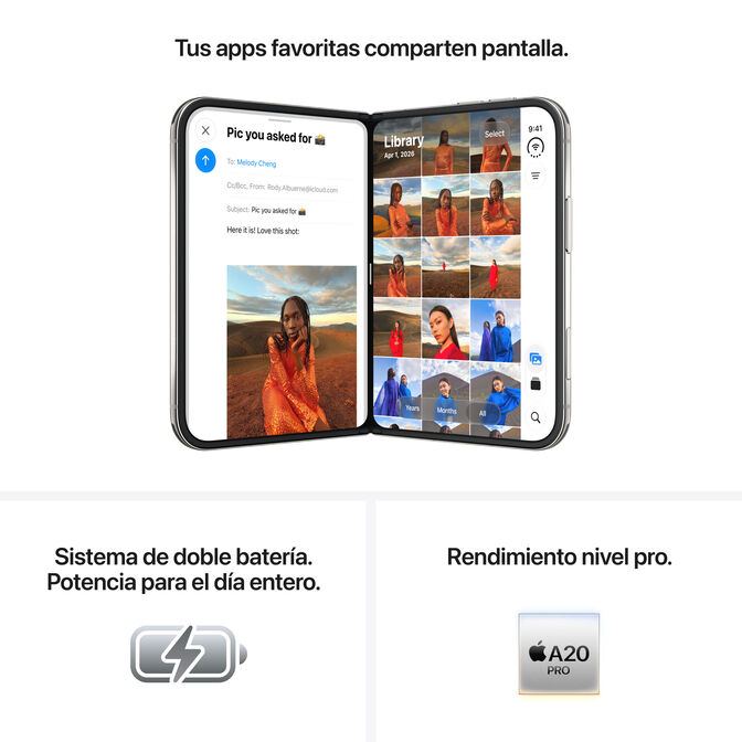 Smartphone iPhone Duo 7.6" 256Gb Star White image number 4