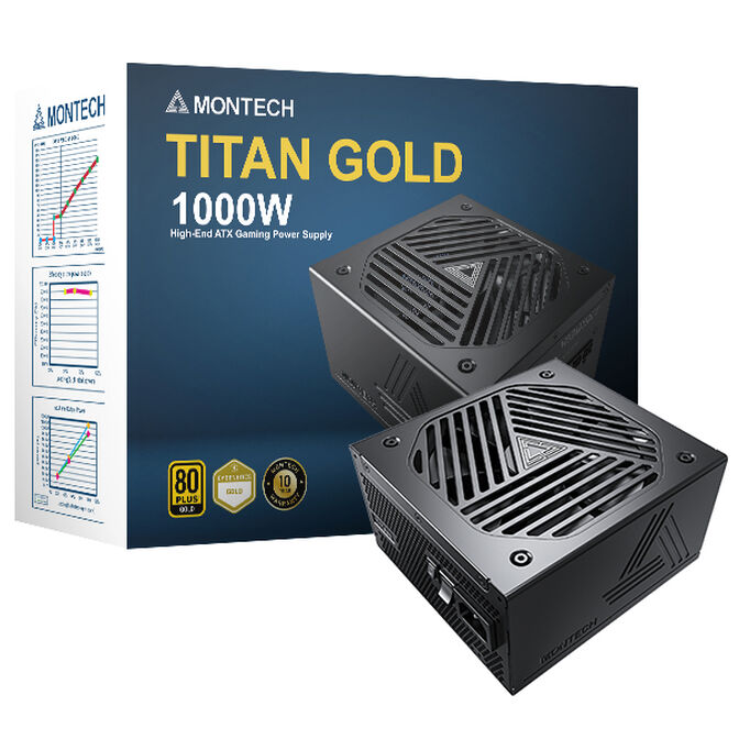 Fuente Modular Montech Titan 1000W 80 Plus Gold PCIE5 (Cybenetics Gold) image number 6
