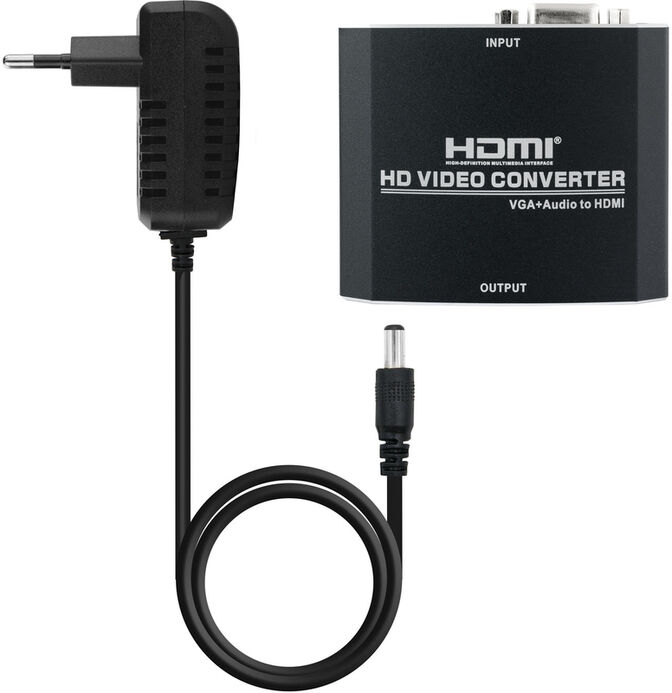 Adaptador NanoCable SVGA/Audio para HDMI Negro image number 0