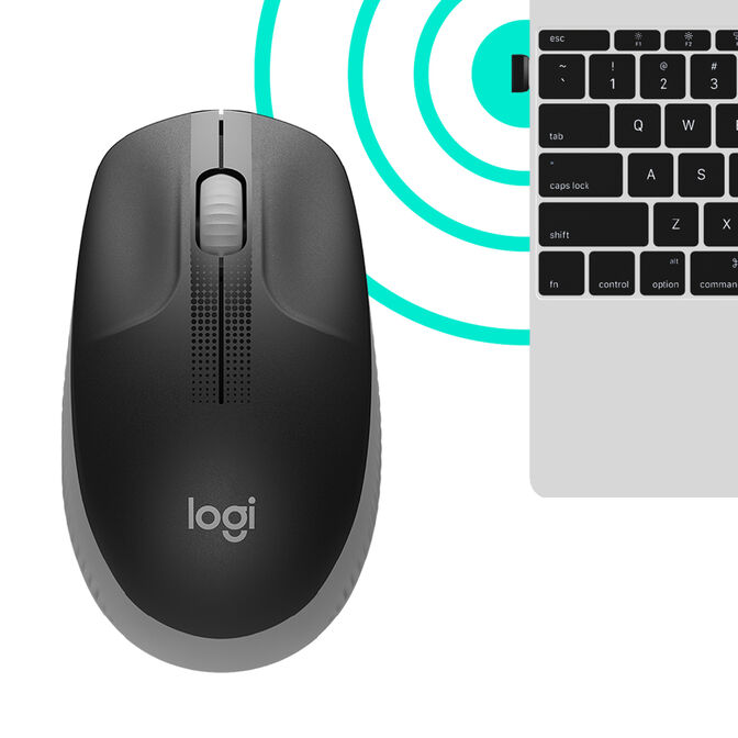 Rat&oacute;n Logitech M190 Full Size Wireless Cinzento image number 3