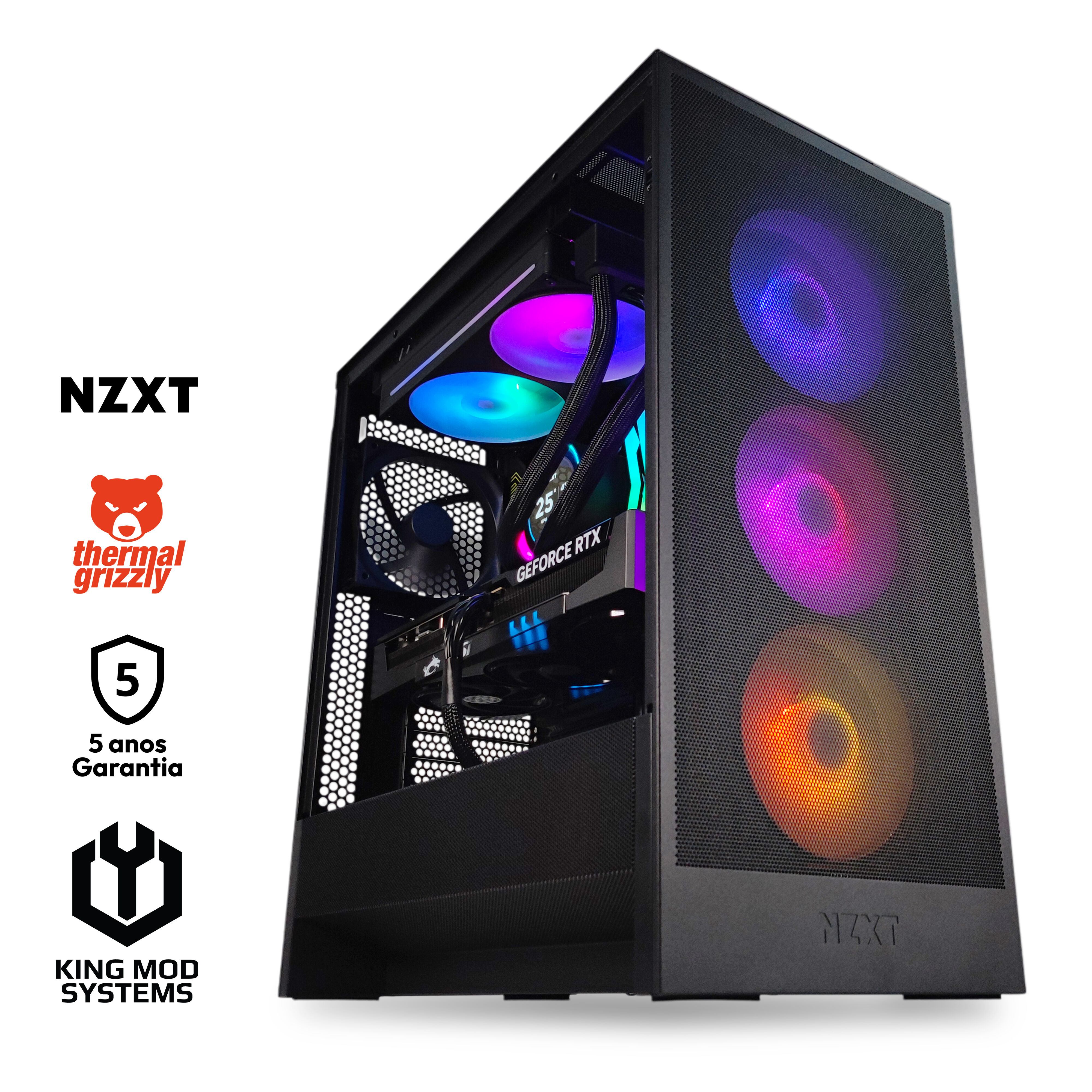 Ordenador King Mod Gamer-PC X NZXT Ryzen 7 9800X3D 32GB DDR5 2TB RTX 5070 Ti WiFi W11