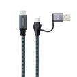 Cable USB 3.2 Gen2x2 Nanocable 20Gbps 5A/100W 4K/60HZ USB-C M/USB-A/M 2 M Gris/Negro image number null