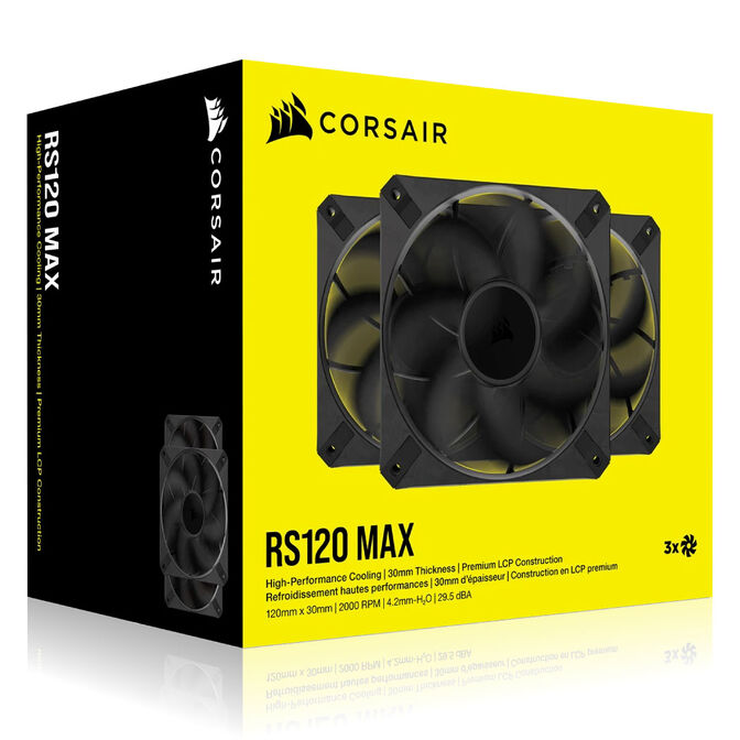 Ventilador Corsair RS120 MAX 2000RPM PWM Negro 120mm (Pack 3) image number 12