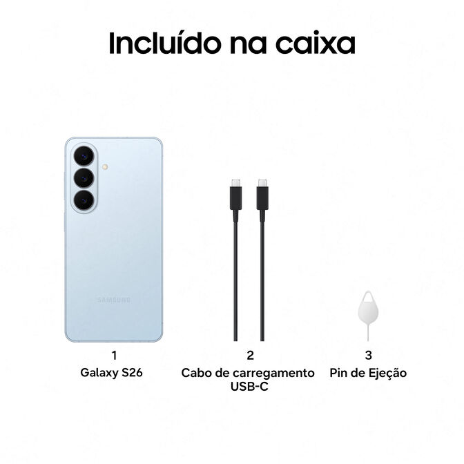 Smartphone Samsung Galaxy S26 6.3" (12 / 512GB) 120Hz Azul Claro image number 6