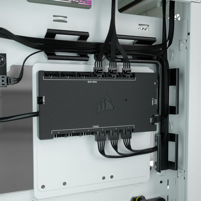 Torre ATX Corsair 5000T iCUE RGB Blanco Cristal Templado image number 7