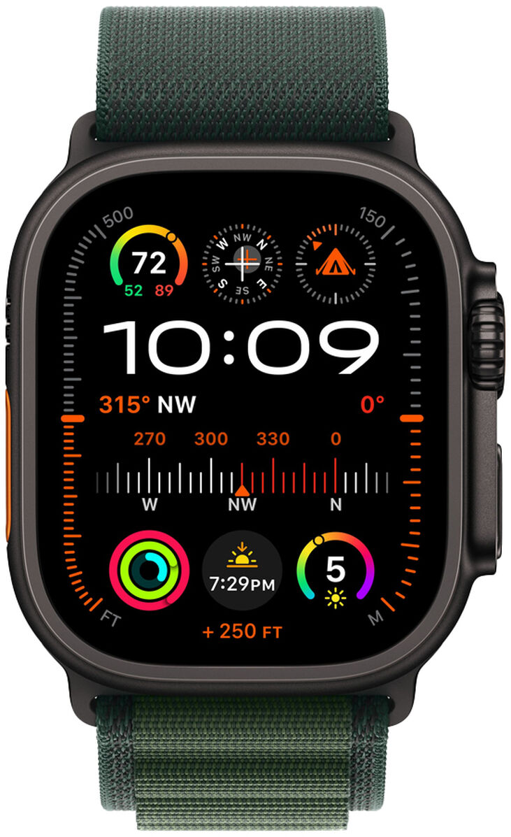 Smartwatch Apple Watch Ultra 2 GPS + Cellular 49mm Titânio Negro c/ Loop Alpine Verde Oscuro - S image number 0