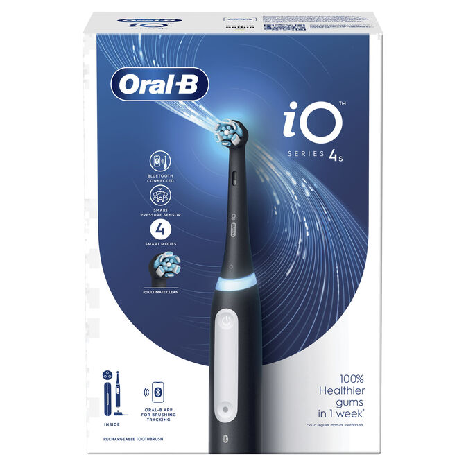 Cepillo de Dientes El&eacute;ctrico Oral-B iO Series 4 Magnetic Negro image number 1