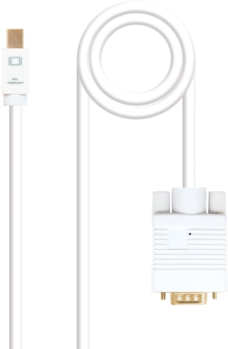 Cable Conversor NanoCable Mini DisplayPort/M para VGA/M 5 M Blanco image number 0