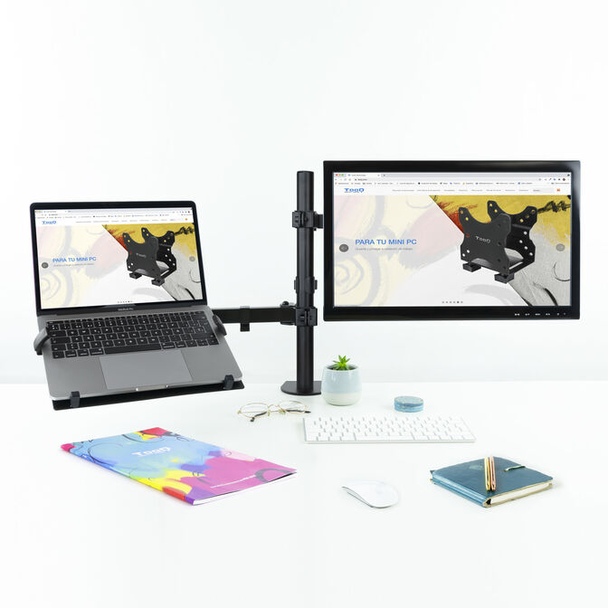 Soporte de Mesa Tooq Doble Tilt 13" a 32" Max. 8Kg (Monitor) / 4.5Kg (Port&aacute;til) image number 19