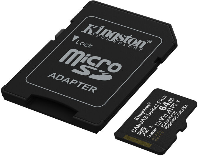Tarjeta de Memoria Kingston Canvas Select Plus Gen3 MicroSDHC UHS-I A1 64GB image number 1