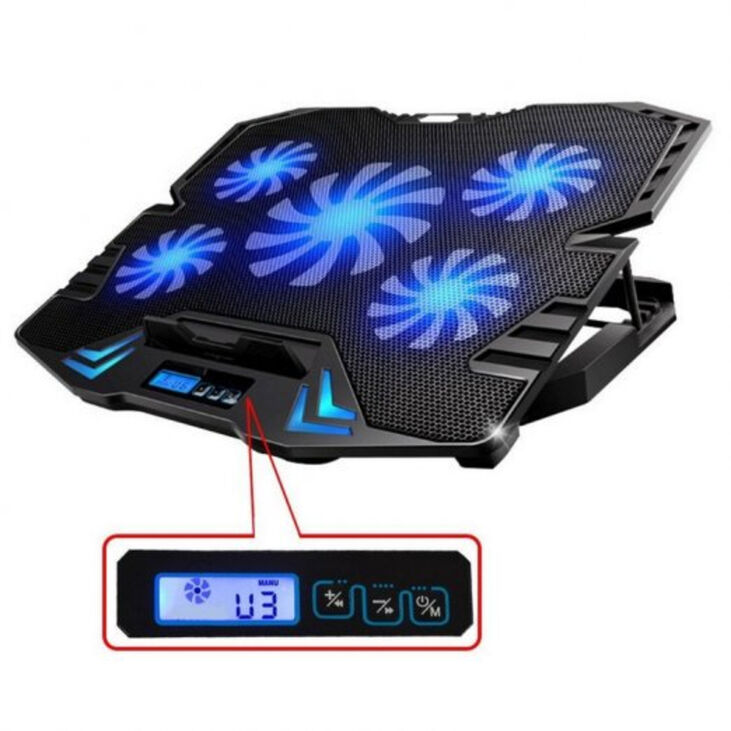 Refrigeradora para Portátiles Ewent con 5 Ventiladores Silenciosas até 17'' + 2 USB image number 1
