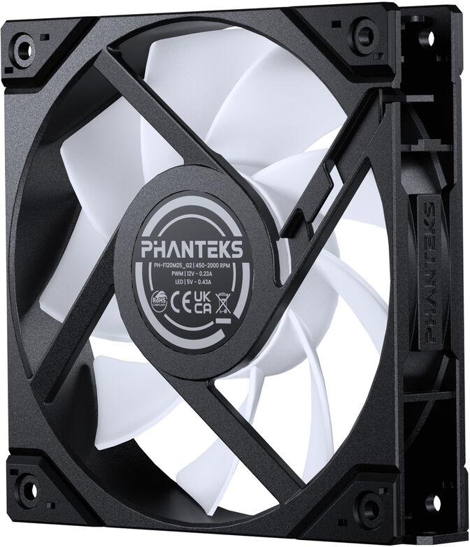 Ventilador Phanteks M25 Gen2 PWM D-RGB 120mm Negro (Pack 3) image number 2