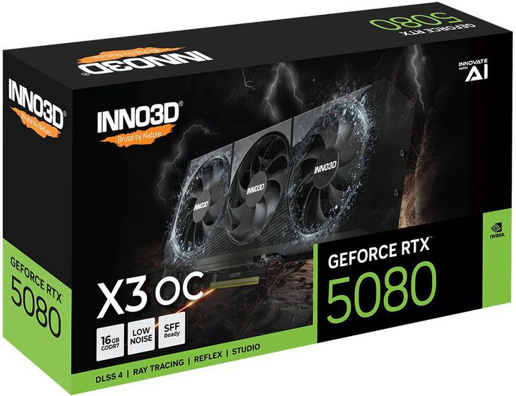 Tarjeta Gráfica Inno3D GeForce® RTX 5080 X3 OC 16GB GDDR7 DLSS4 image number 1