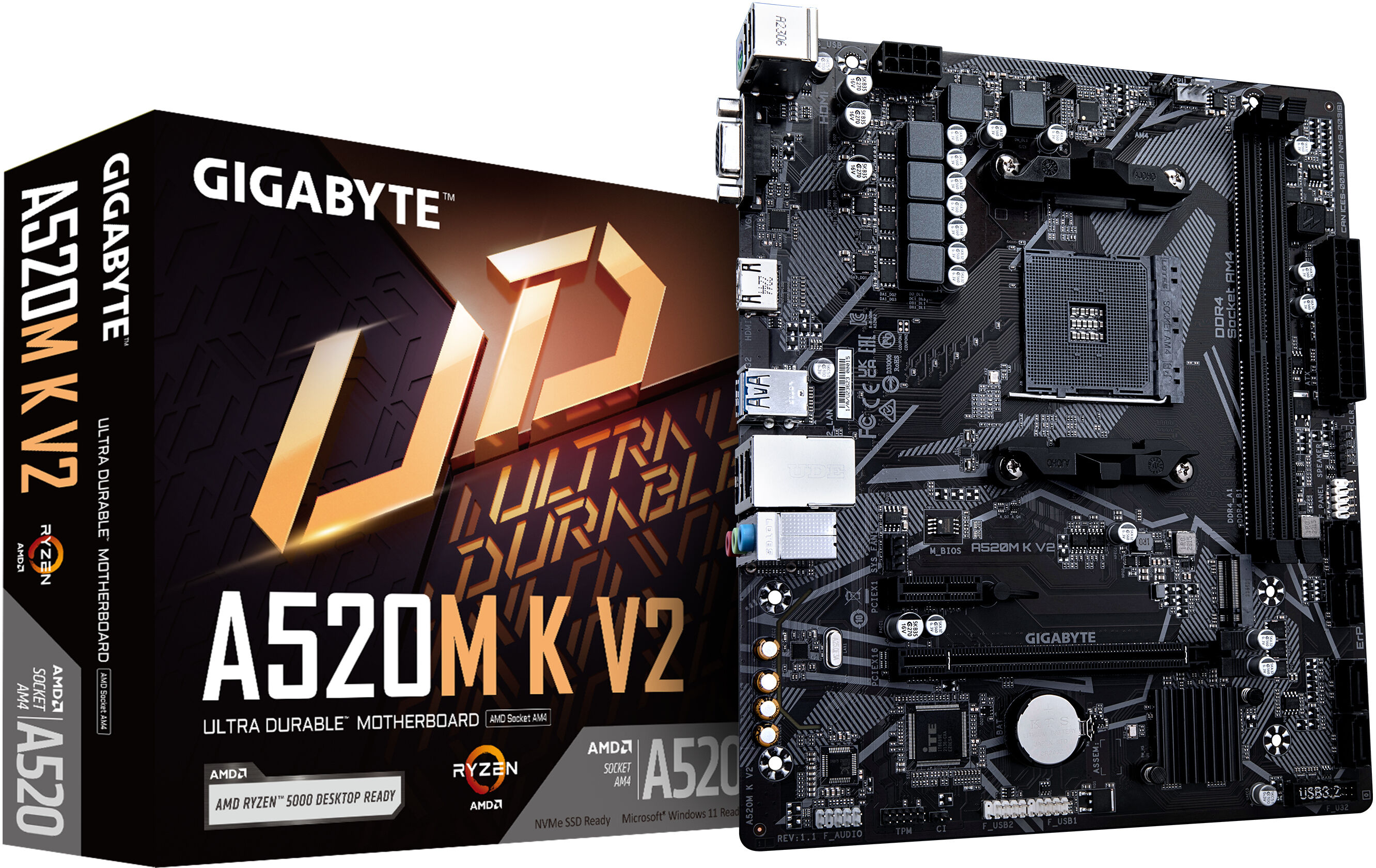 Placa Base Gigabyte A520M-K V2