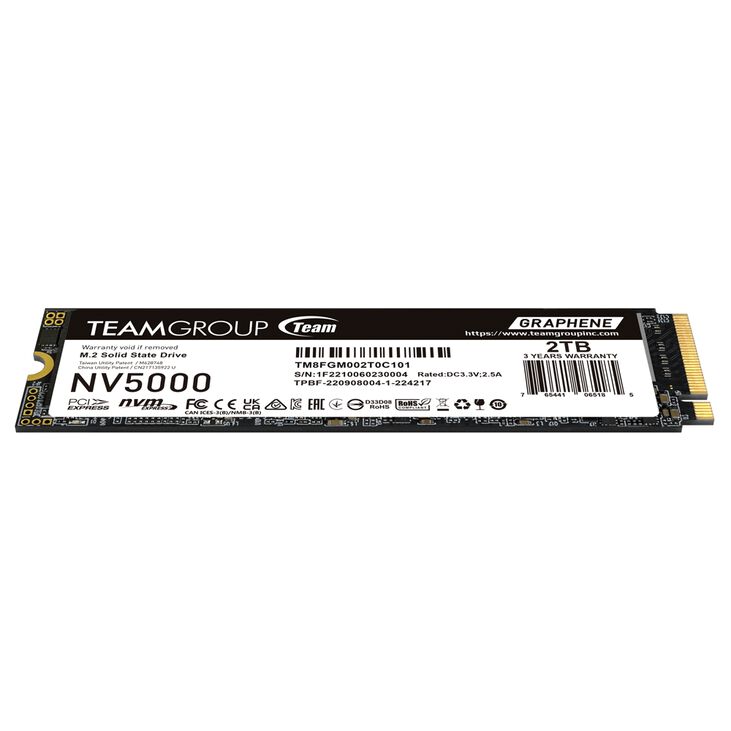 SSD Team Group NV5000 2TB Gen4 M.2 NVMe (5000/3000MB/s) image number 3