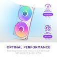 Ventilador NZXT F240 RGB Core Single-Frame Blancas - Duplo Vent&iacute;lador 120mm (240mm) image number null