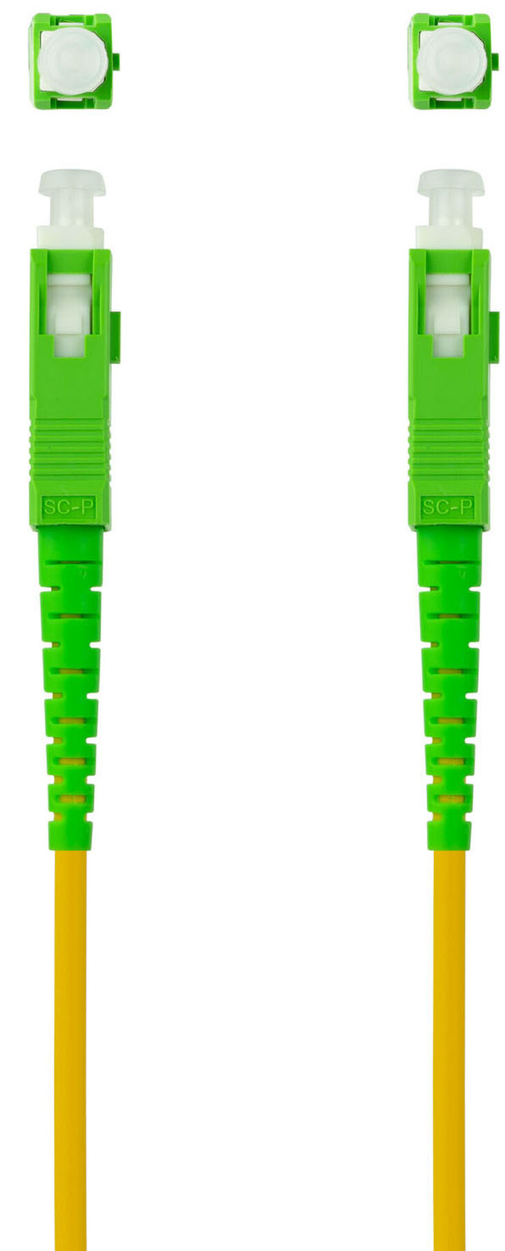Cable de Fibra Óptica NanoCable SC/APC-SC/APC Monomodo Simplex LSZH 1 M Amarillo image number 2