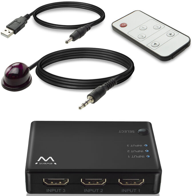Switch HDMI Ewent 3 Portas 4K@30Hz image number 2