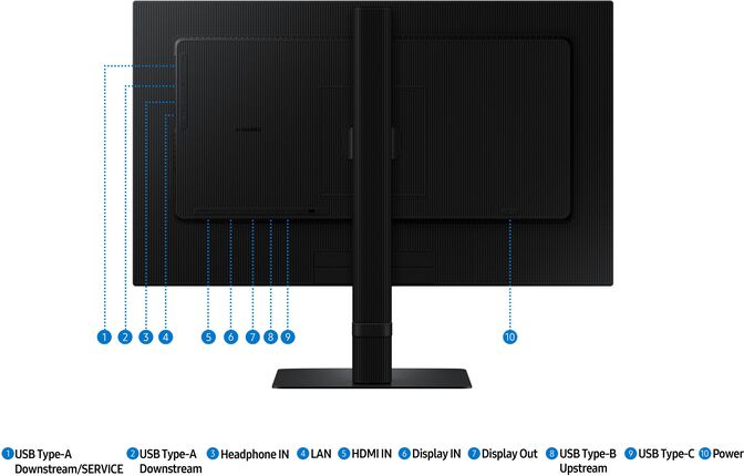 Monitor Samsung ViewFinity S6 24" S60UD PS QHD 100Hz USB-C (PD90W) KVM Daisy Chain HDR10 image number 12