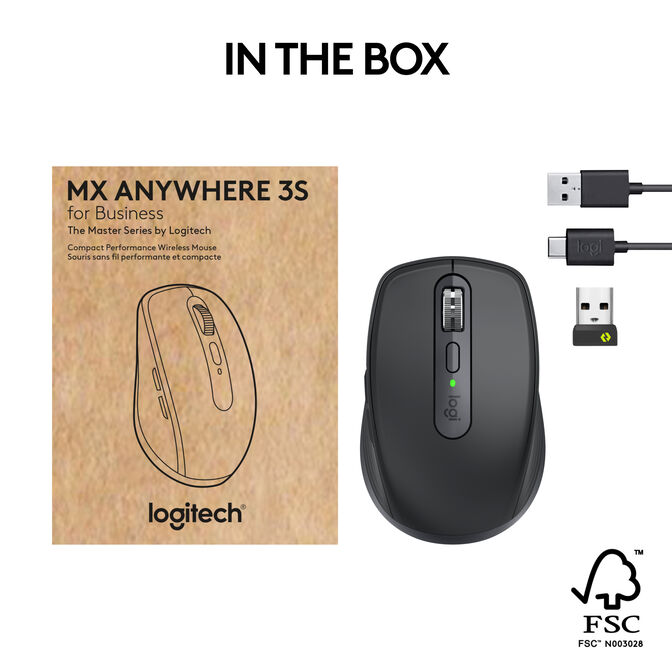 Rat&oacute;n Logitech MX Anywhere 3S for Business 8000DPI Wireless/Bluetooth Grafito image number 8