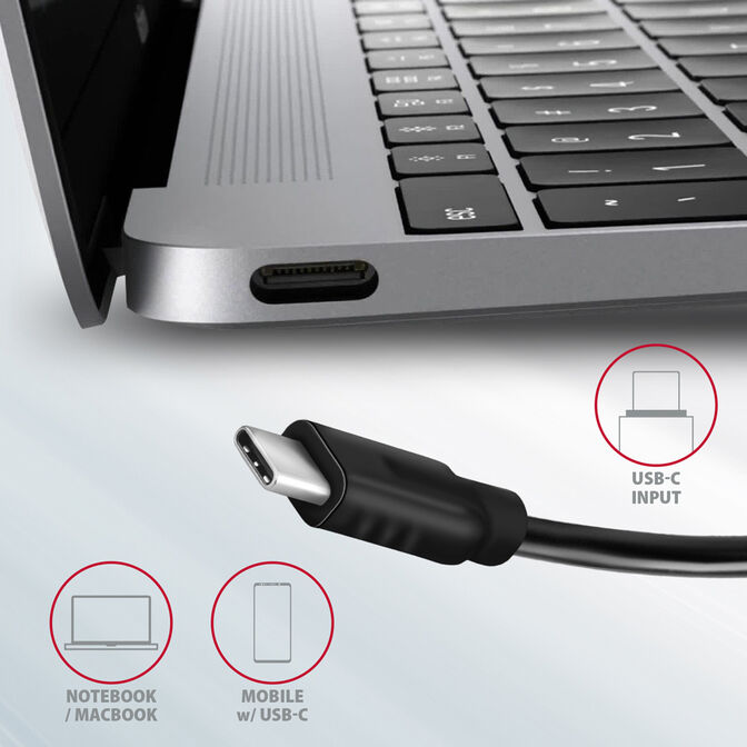 HUB USB-C AXAGON HMC-5G21 2x USB-A + 2x USB-C + HDMI, USB-C 3.2 Gen 2 10Gbps, PD 60W image number 2