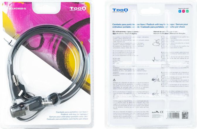 Cable de Seguridad para Port&aacute;til con Llave 1,5 M Gris Oscuro image number 9