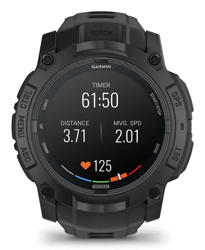 Smartwatch Garmin Instinct 3 Tactical Edition AMOLED 50mm Preto image number 6