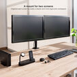 Soporte de Mesa Tooq Duplo 17" a 27" Max. 8kg/Monitor Negro image number null