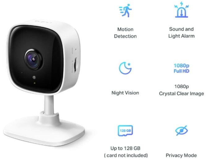 C&aacute;mara de Vigilancia TP-Link Tapo TC60 Home Security FHD Wi-fi image number 2