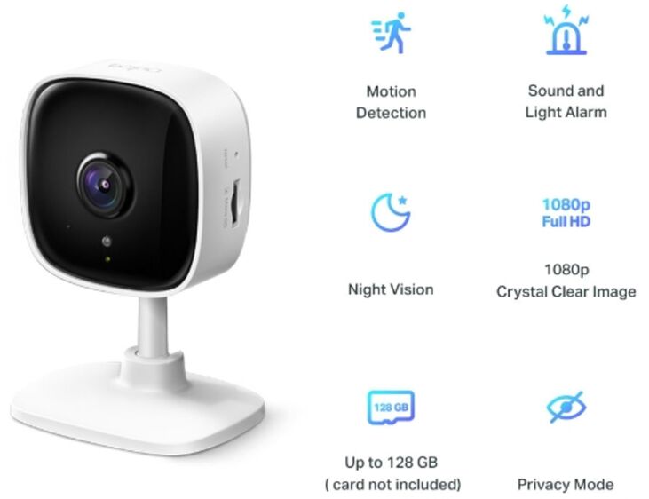 Cámara de Vigilancia TP-Link Tapo TC60 Home Security FHD Wi-fi image number 2