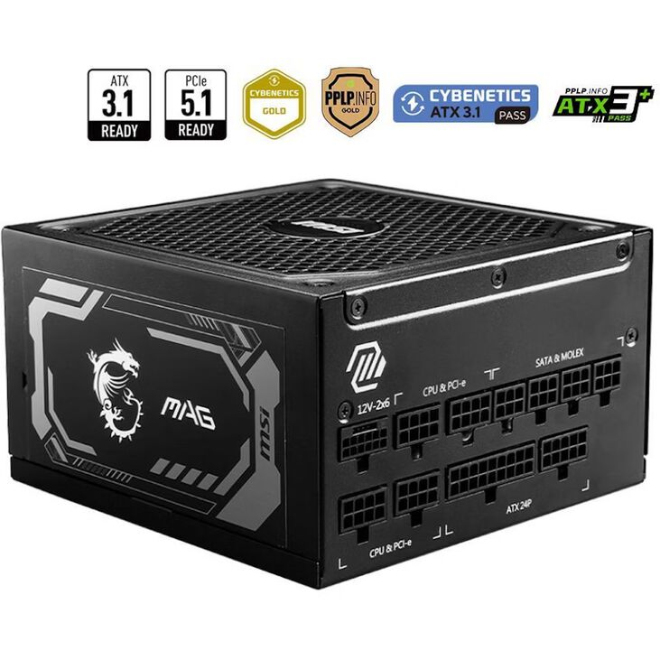 Fonte Modular MSI MAG A1000GL 1000W 80+ Gold PCIE5 II image number 1