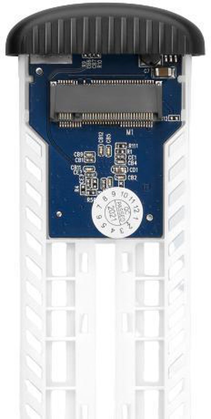 Caja SSD AXAGON EEM2-SA USB micro-B 3.2 Gen 1 - M.2 SATA SSD 30-80mm screwless RIBBED box image number 6