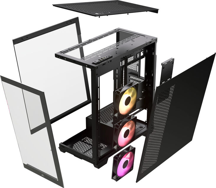 Torre ATX Corsair 3500X ARGB Negro Cristal Templado image number 5