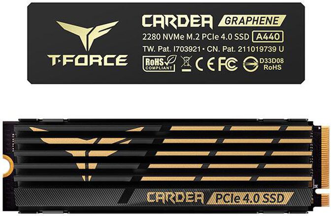 SSD Team Group T-Force Cardea A440 HS 1TB Gen4 M.2 NVMe (7000/5500MB/s) image number 0