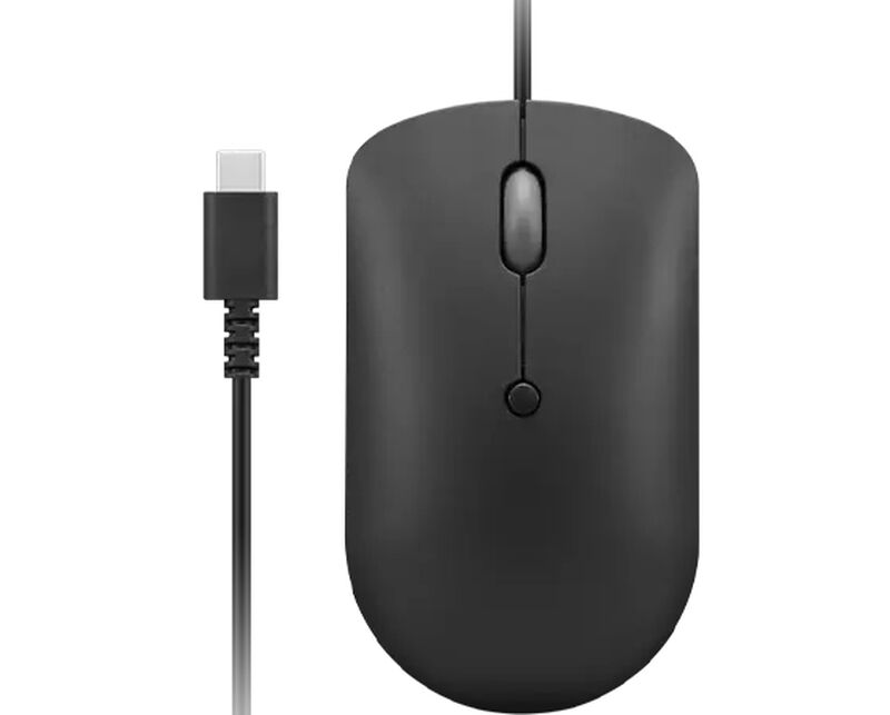 Ratón Lenovo 400 USB-C Compact Preto