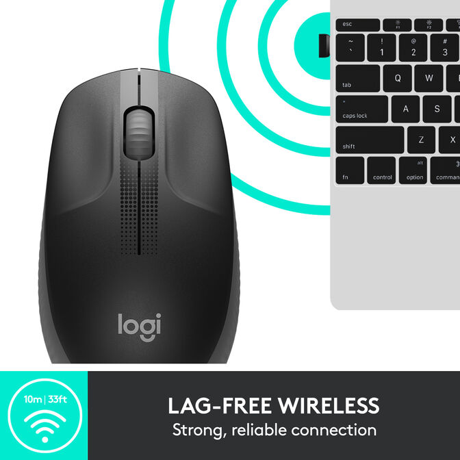 Rat&oacute;n Logitech M190 1000DPI Wireless Negro/Gris image number 19