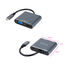 Adaptador Nanocable USB-C > HDMI + VGA + USB3.0 + USB-C (PD 60W) 15CM Gris Compatible con Thunderbolt 3 image number null