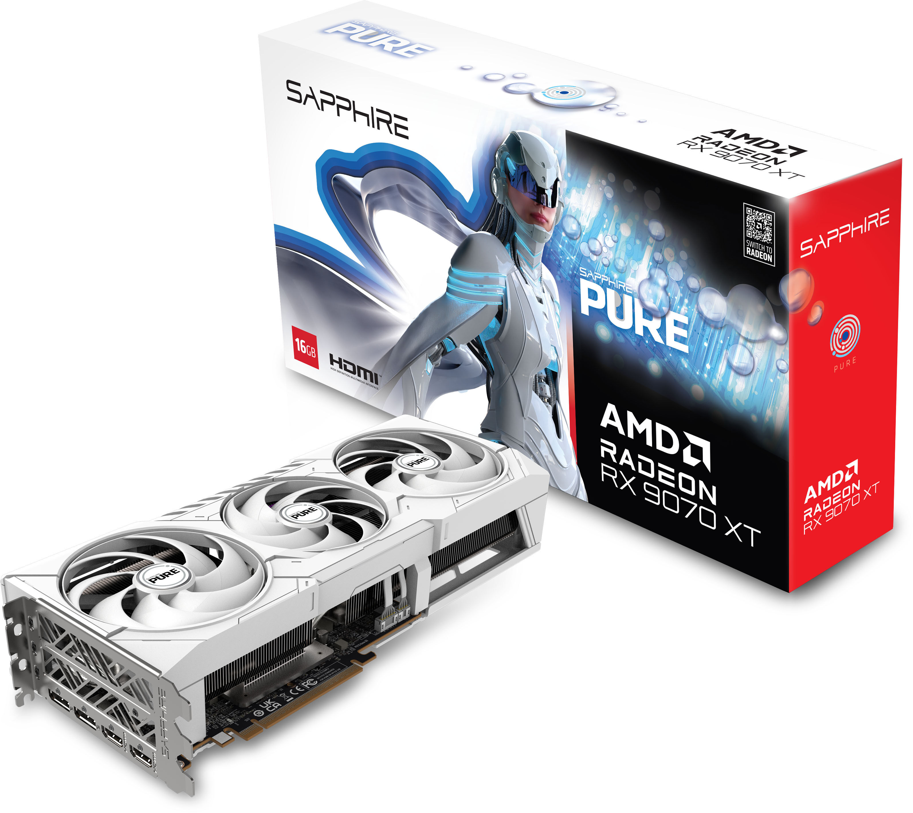 Tarjeta Gr&aacute;fica Sapphire Radeon RX 9070 XT Pure OC 16GB GDDR6