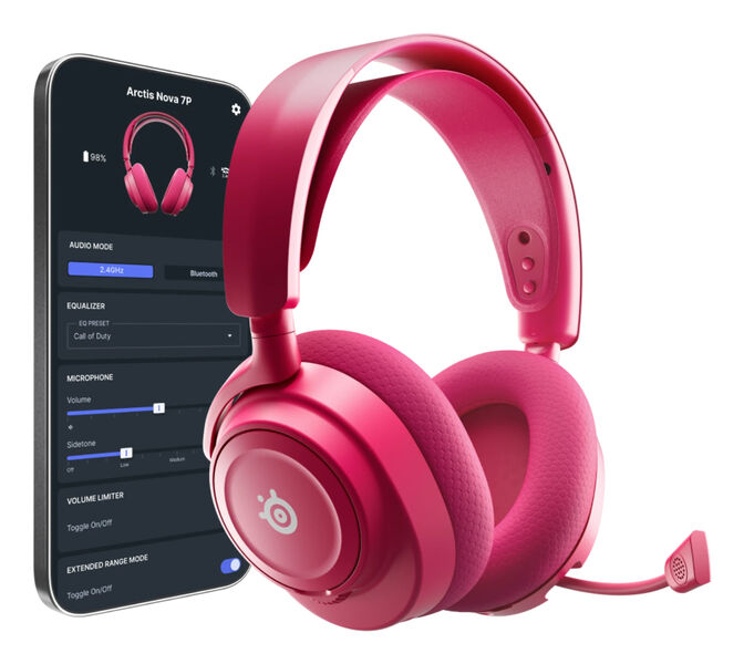 Auriculares SteelSeries Arctis Nova 7P Gen 2 Wireless/Bluetooth Magenta image number 1